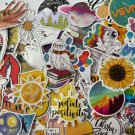 50Pcs Cute Random Kids Themed Waterproof Stickers Pack Pineapple Flowers Dogs