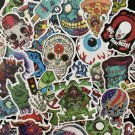 50Pcs Crazy Skulls And Faces Themed Waterproof Stickers Pack Skateboard Decals