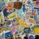 50Pcs Funny Phrases Themed Waterproof Sticker Pack Cute Skateboard Vinyl Decals