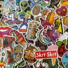50Pcs Random Skateboard Themed Waterproof Sticker Pack Trump Cartoons Rainbow