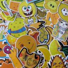 50Pcs Cute Yellow Random Themed Waterproof Kids Stickers Pack