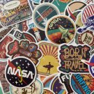 50Pcs Travel And Space Themed Waterproof Stickers Pack