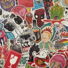 50Pcs Random Skateboard Themed Waterproof Stickers Pack