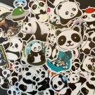50Pcs Cute Panda Themed Waterproof Stickers Pack Notebook Water Bottle Luggage D