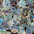 50Pcs Random Blue Green Kids Themed Waterproof Stickers Pack Hydroflask Luggage