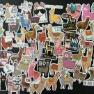 50Pcs Cute Colorful Llama Themed Waterproof Stickers Pack Skateboards Hydroflask