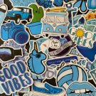 50Pcs Random Kids Blue Green Vsco Themed Waterproof Stickers Pack Skateboard