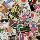 100Pcs Funny Cute Llama Themed Waterproof Stickers Pack Skateboard Vinyl Decals