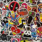 100Pcs Mixed Skateboard Brand Logos Themed Waterproof Stickers Pack Cartoon