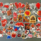 50Pcs Boxing Tyson Mayweather Pacquiao Themed Waterproof Stickers Pack Red Glove