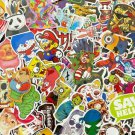 100Pcs Random Cartoon Skateboard Themed Waterproof Stickers Pack Vinyl Decals