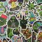50Pcs Alien Weed Themed Waterproof Sticker Pack Marijuana Pot Joints Smoking