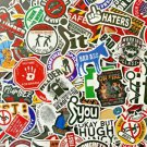 100Pcs Funny Hard Hat Construction Welder Plumber Themed Waterproof Sticker Pack