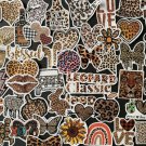 50Pcs Random Cheetah Leopard Kids Themed Stickers Pack Hydroflask Skateboard