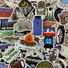 50Pcs Waterproof Camping Adventure Sticker Pack Outdoors Nature Vinyl Decals