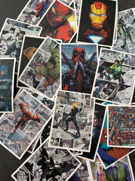 25Pcs Marvel Comic Poster Superhero Themed Waterproof Stickers Pack Batman