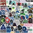50Pcs Hackers Vinyl Stickers Graffiti Decals For Skateboard Phone Luggage Laptop