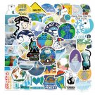50Pcs Climate Change Stickers Decals For Water Bottle Skateboard Luggage Laptop