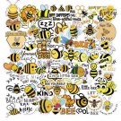 50Pcs Cute Bee Stickers For Phone Guitar Skateboard Laptop Luggage Wall Graffiti