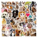 52Pcs Funny Animals Pets Vinyl Stickers For Guitar Laptop Luggage Notebook Phone
