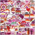 50Pcs Lesbian Vinyl Stickers For Guitar Laptop Phone Luggage Notebook Graffiti