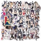 50Pcs Sexy Anime Girl Graffiti Stickers Skateboard Motorcycle Car Laptop Luggage