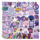 50Pcs Purple Girls Stickers Vinyl Decals For Phone Laptop Luggage Guitar Bicycle