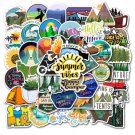 50Pcs Summer Travelling Camping Graffiti Stickers For Laptop Luggage Motorcycle