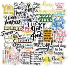 50Pcs Words Graffiti Vinyl Stickers For Laptop Luggage Guitar Phone Computer Cup
