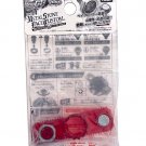Custom Metal Stone Beyblade Face Bolts, FLAME RED BBG-14 Gift Boys Kids
