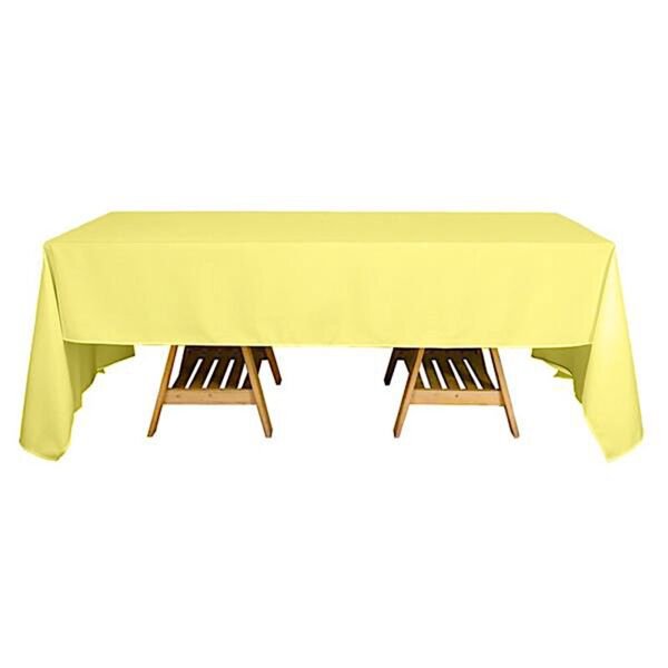 Yellow 60X126 Rectangle Polyester Tablecloth Wedding Catering Kitchen Dinner