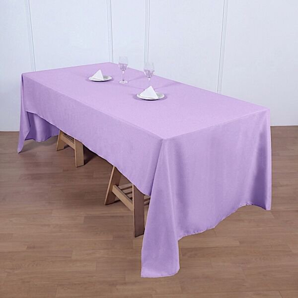 Lavender 60X126 Rectangle Polyester Tablecloth Party Catering Kitchen