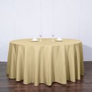 5 Pack Champagne 120 Inch Round Tablecloths Wedding Decorations Table Covers