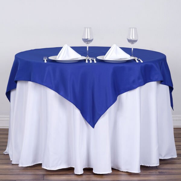54" Royal Blue Square Polyester Tablecloth Wedding Party Catering Linens