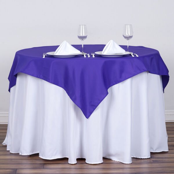 54" Purple Square Polyester Tablecloth Wedding Party Catering Linens
