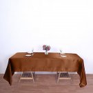 Cinnamon Brown 60X126" Rectangle Satin Tablecloth Wedding Banquet Ceremony