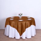 Cinnamon Brown Satin 72X72" Square Table Overlay Wedding Party Catering