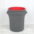 Charcoal Gray 41-50 Gallons Spandex Stretch Round Trash Bin Cover Wedding