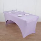 Lavender 6 Ft Rectangle Spandex Stretch Table Cover Fitted Tablecloth Wedding