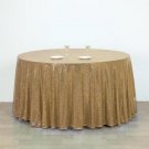 132" Champagne Sequin Round Tablecloth Wedding Party Catering Reception Linens