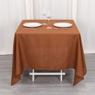 70" Cinnamon Brown Square Polyester Tablecloth Wedding Party Catering Dinner