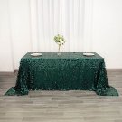 Hunter Green Rectangular 90X132" Large Payette Sequin Tablecloth Party Catering