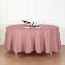 Dusty Rose 108" Round Polyester Tablecloths Wedding Affordable Tabletop Supplies
