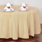 Beige 108" Round Polyester Tablecloth Wedding Reception Supplies Dinner