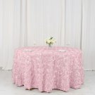 Blush Ribbon Roses 120" Round Tablecloth Fancy Wedding Party Catering Linens