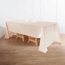 Beige 60X126" Rectangle Satin Tablecloth Wedding Party Banquet Linens