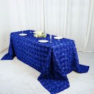 Royal Blue Ribbon Roses 90X132" Rectangle Tablecloths Wedding Catering Linens