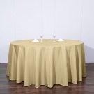Champagne 120 Inch Round Tablecloth Wedding Decorations Party Table Cover