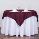 54" Burgundy Square Polyester Tablecloth Wedding Party Catering Linens