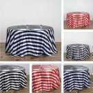 6 Pcs 120" Stripes Satin Round Tablecloths Wedding Ceremony Party Banquet